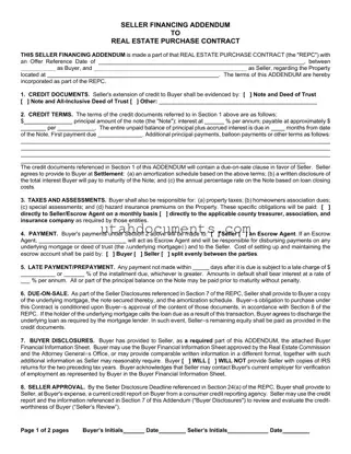Blank Seller Utah Form